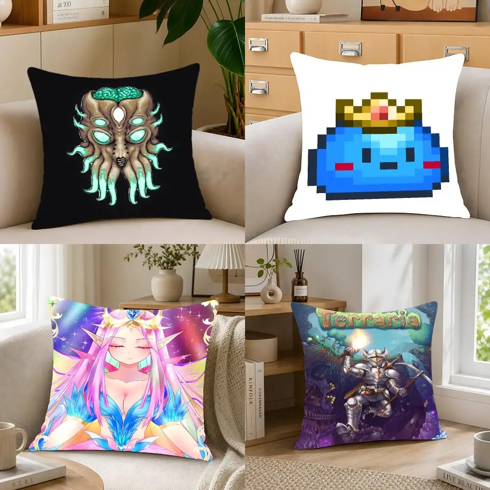 Game Sandbox Terraria Cushion Cover Crystal velvet sofa Aesthetic room decor Car seat back cushion