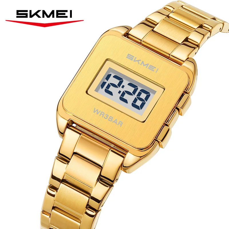 Reloj digital de moda para mujer SKMEI 2597, reloj de pulsera de estilo retro, resistente al agua 30M, relojes digitales casuales para mujer, reloj para mujer.