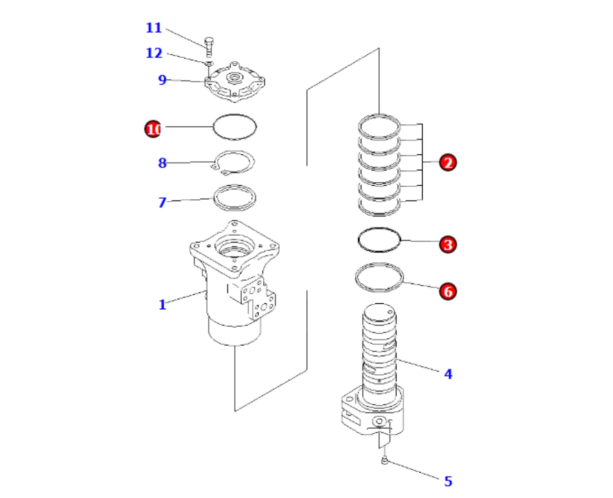 703-09-98130 KOMATSU PC228US-3 PC240LC-7K BP500-7 CENTER JOINT SEAL KIT