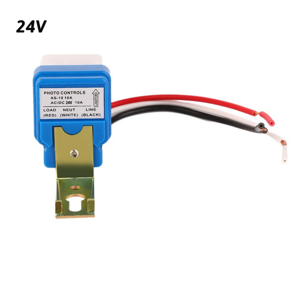 Auto On Off Photocell Street Light Sensor Switch 10A AC DC 12V 24V 220V Compatible with Various Lighting Systems