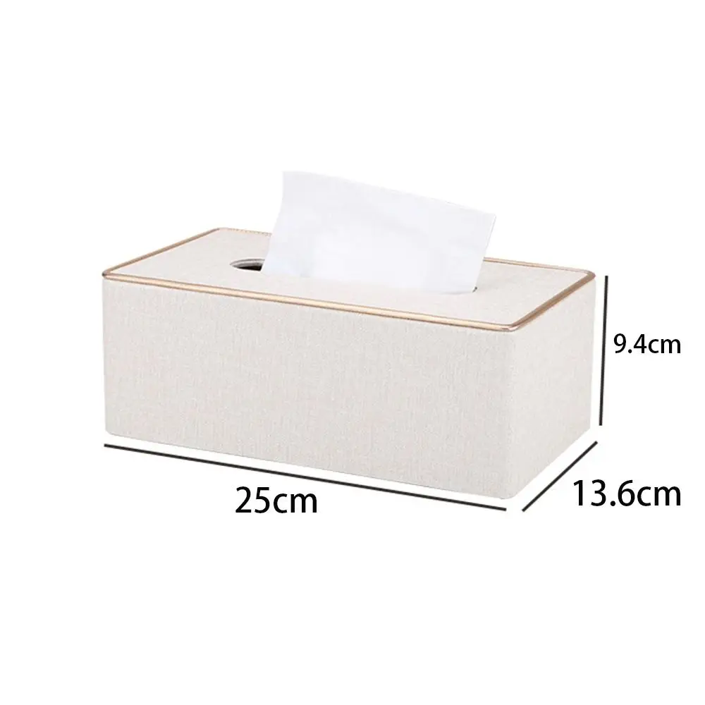 1 Pcs PU Leather Tissue Box, Multi-purpose Rectangular Large Capacity Tissue Box Cover for Bathroom, Living Room, Home Office