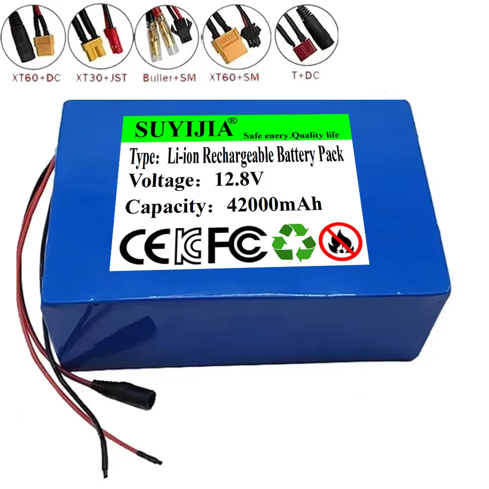 

12.8V 42000Ah 32700 Lifepo4 Battery Pack 4S6P 42Ah Spare Batteries Built-in 40A Balanced BMS 12V Power Supply for Electric Boat