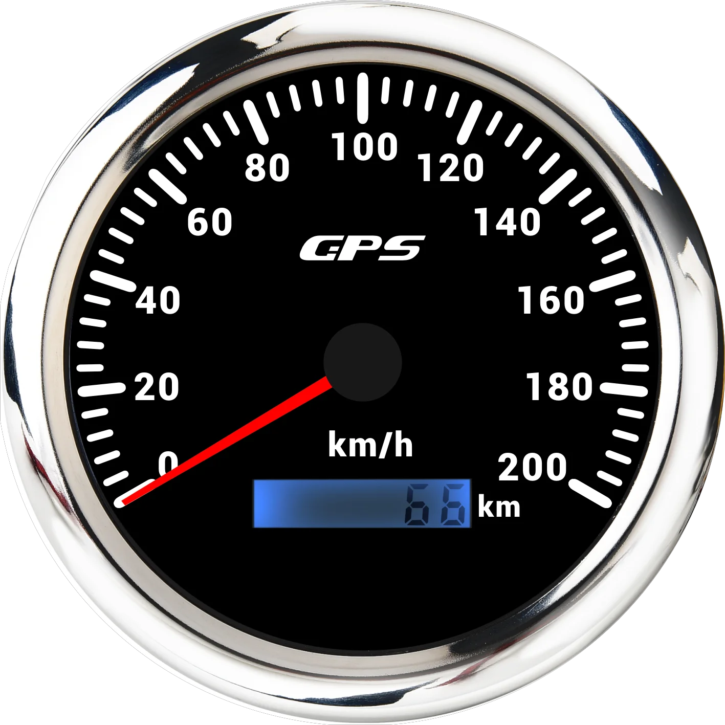 Benutzerdefinierte 7 Farbe LED Universal 110 MM GPS Tachoanzeige 60/80/120/200 KMH 80 MPH Geschwindigkeitsmesser Meter für Motorrad Marine Boot Auto – Detail 14