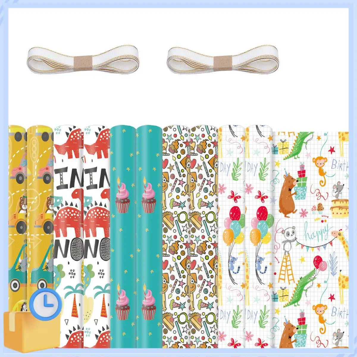 Popular 10Pcs Wrapping Paper Sheets For Kids,Birthday Party Wrapping Paper Gift Wrap Papers,Present Gift Wrapping Paper