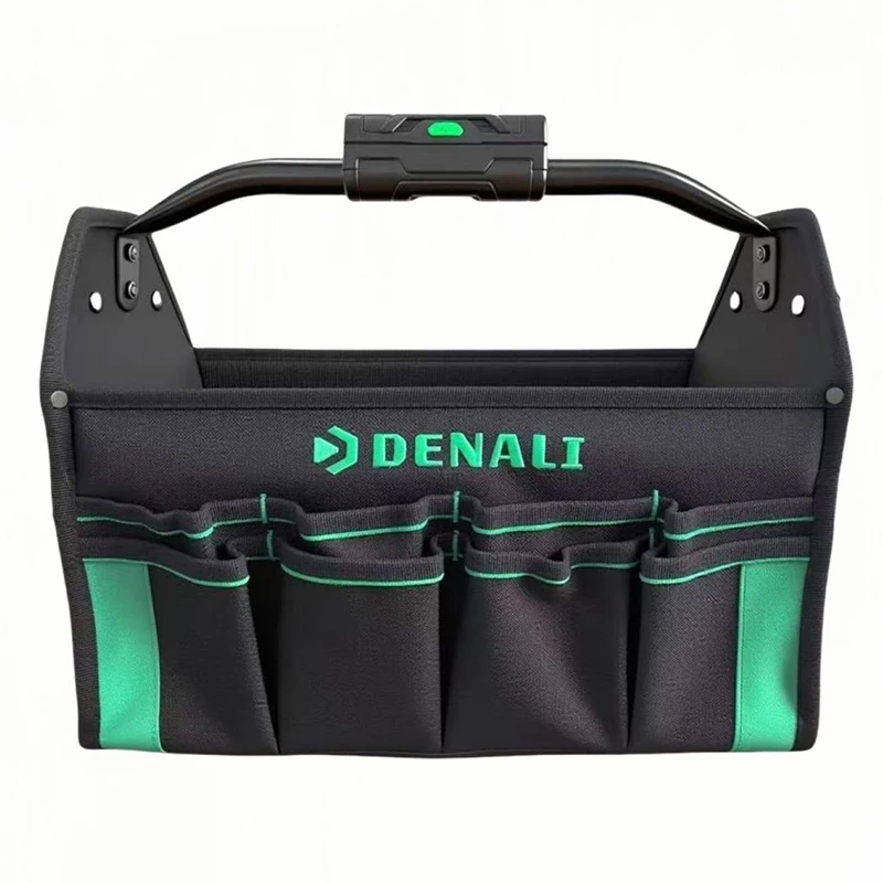 حقيبة يد متينة للأدوات، حقيبة تخزين أدوات سميكة محمولة، مجموعة أدوات كهربائي من قماش أكسفورد، منظم أدوات متعدد الأغراض