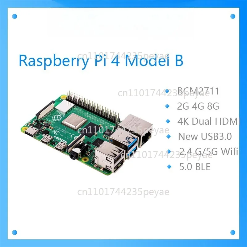 Official Original Raspberry Pi 4 Model B Dev Board Kit RAM 2G 4G 8G 4 Core CPU 1.5Ghz 3 Speeder Than Pi 3B+