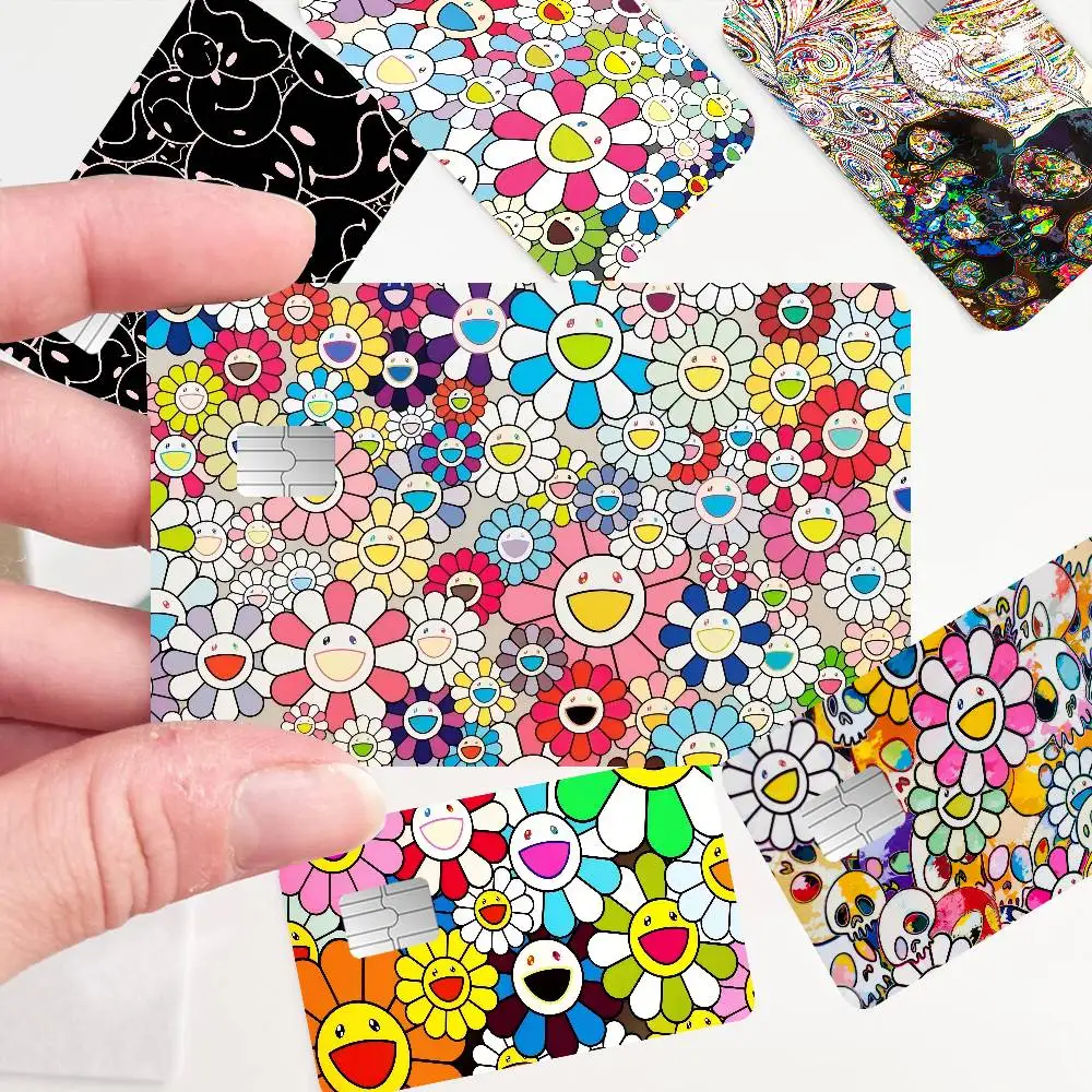 Art T-Takashi M-Murakami Film Skin Sticker Tape For Bank Credit Debit Card Personalized Credit Card Protection Stickers