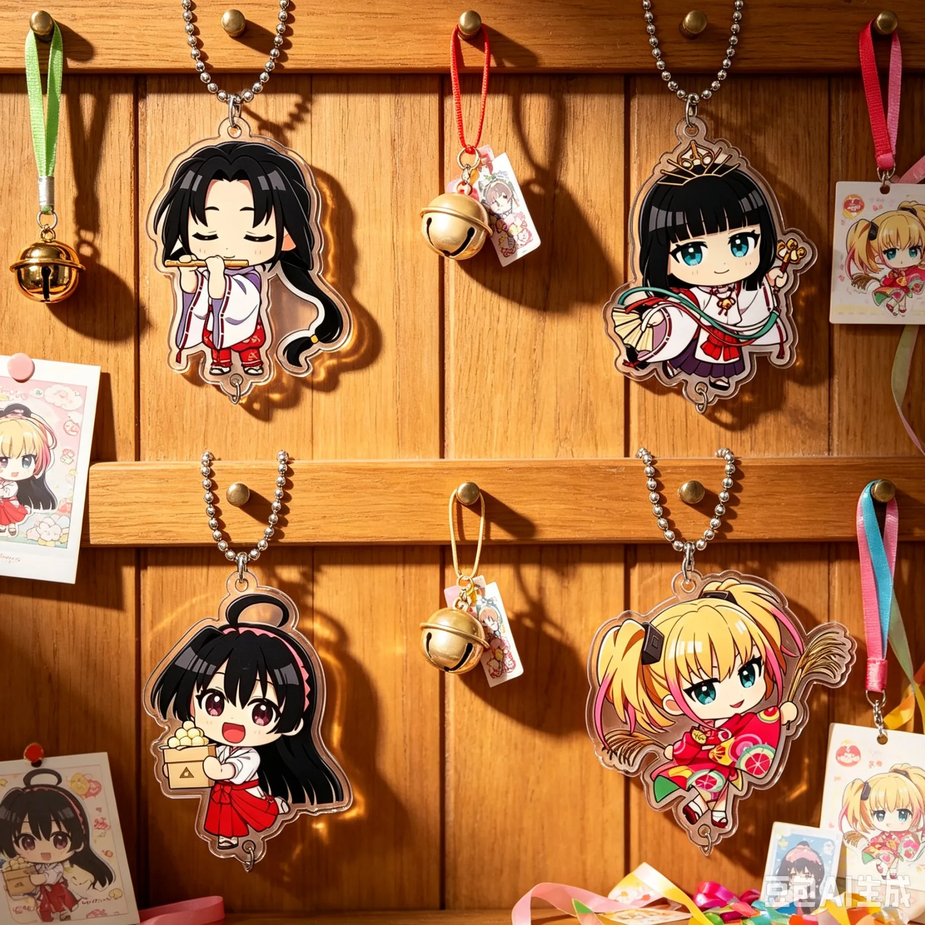 6CM Anime The Elusive Samurai Display Anime Keychain Goods Desk Decoration Ornament Accesorios Acrylic Stand Figure High Pixel