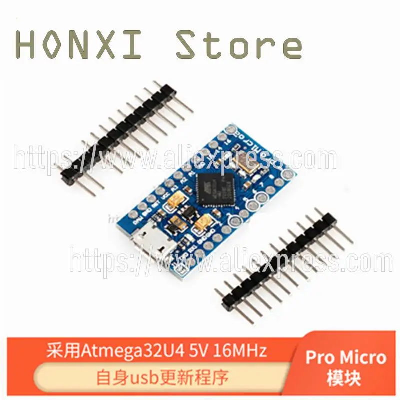 1 buah modul mikro Pro atmega3u4 menggunakan usb 5V 16MHZ itu sendiri untuk memperbarui program