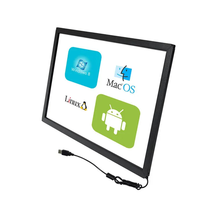 Tela multitoque TFL de 65 polegadas com interface USB de tecnologia Novo painel IR Touch Frame