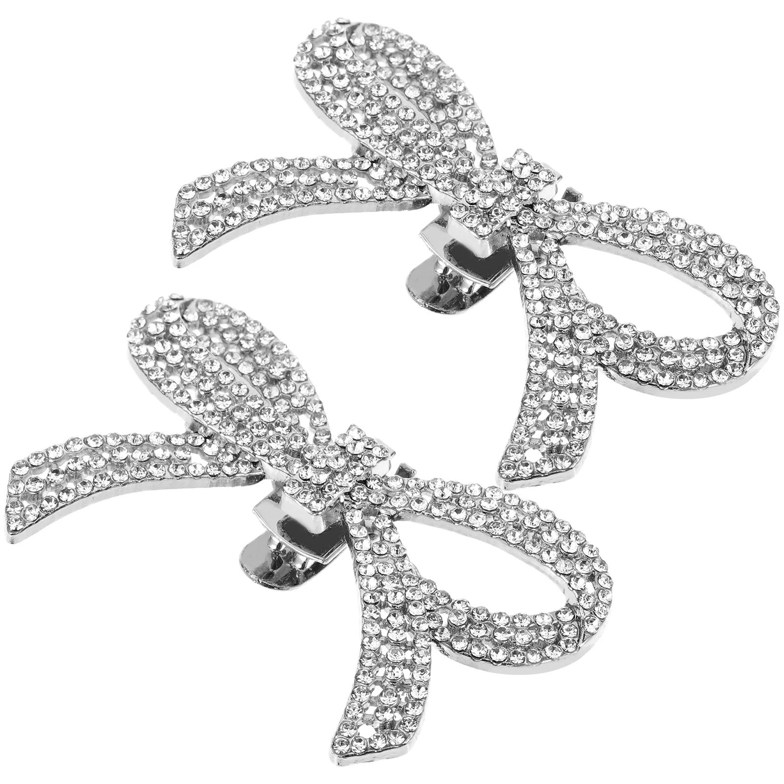 

1 Pair Clips Bow Removable Shoe Buckles Decorative Buckles For Wedding Party Pumps High Heels Shoe Accessories