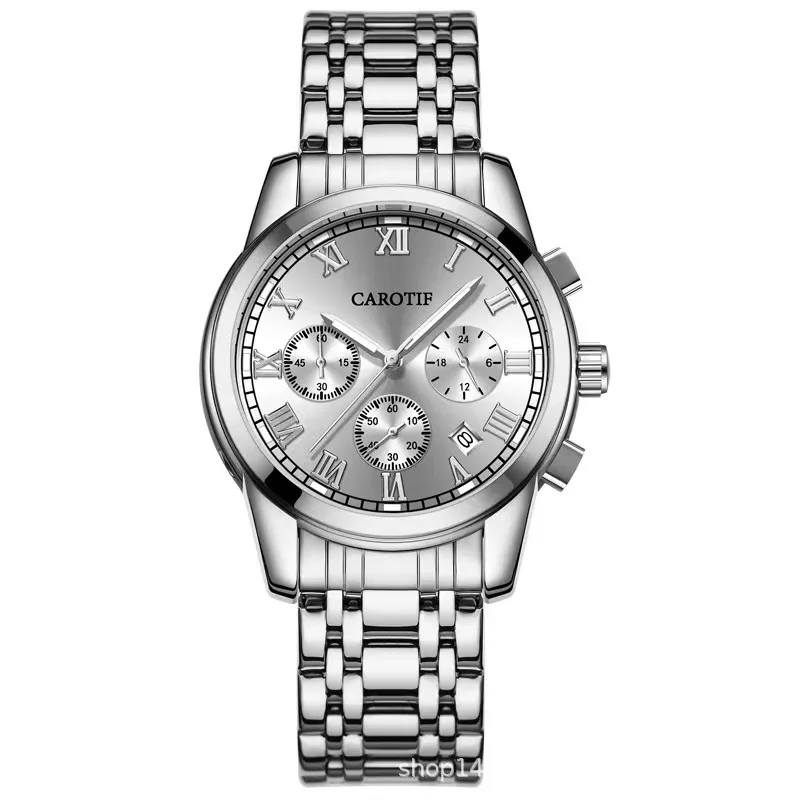 Orologio da uomo orologio meccanico multifunzionale impermeabile Business cintura in acciaio raffinato orologio da uomo