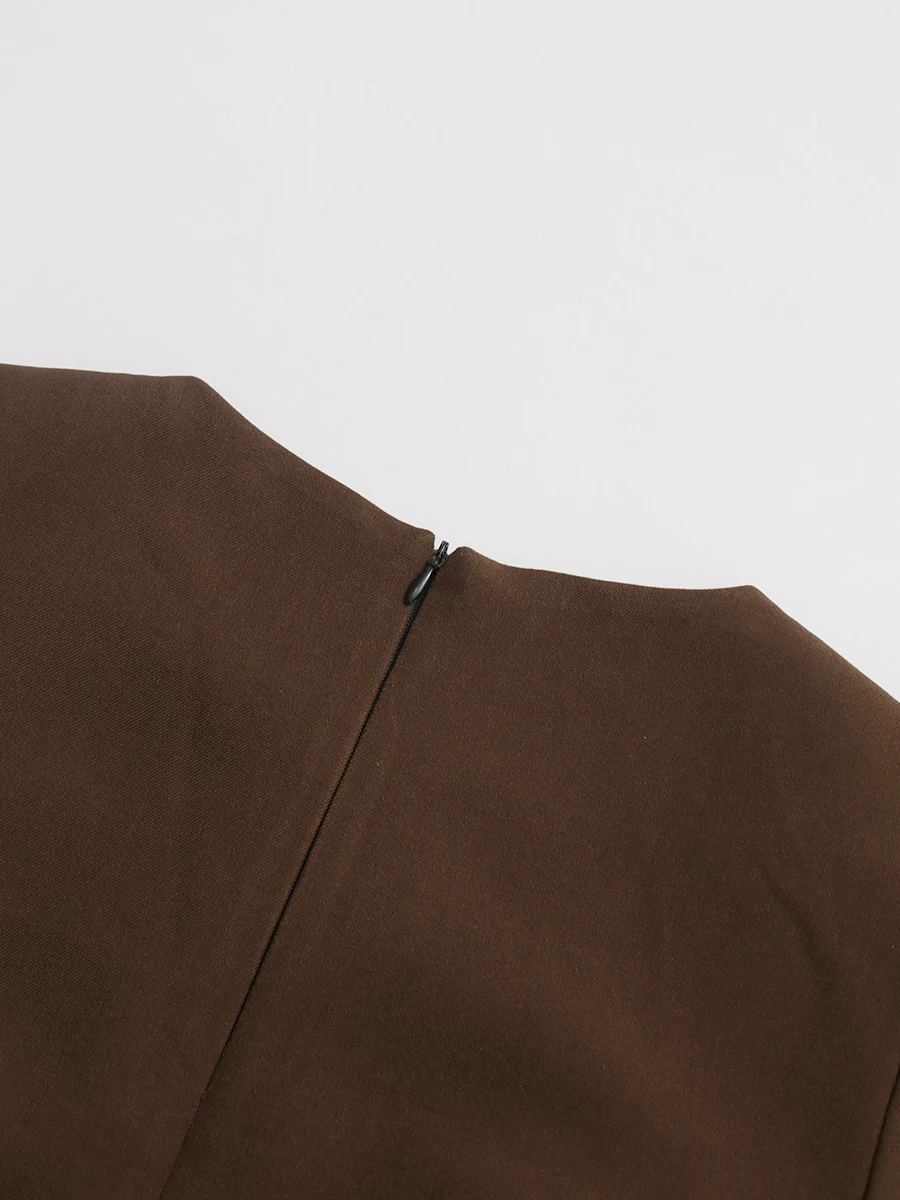 Sexy Spliced Lace Maxi Dresses for Women Round Neck Short Sleeve High Waist Patchwork Belt Slimming Split Dress Female New