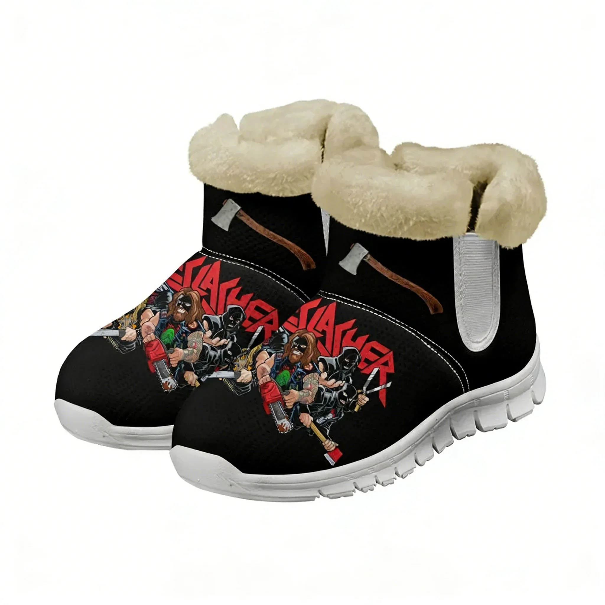 

Axeslasher Heavy Metal Rock Band Snow Boots MensWomens Teenager Shoes Keep Warm Casual Winter Outdoors Boot Lightweight Sports