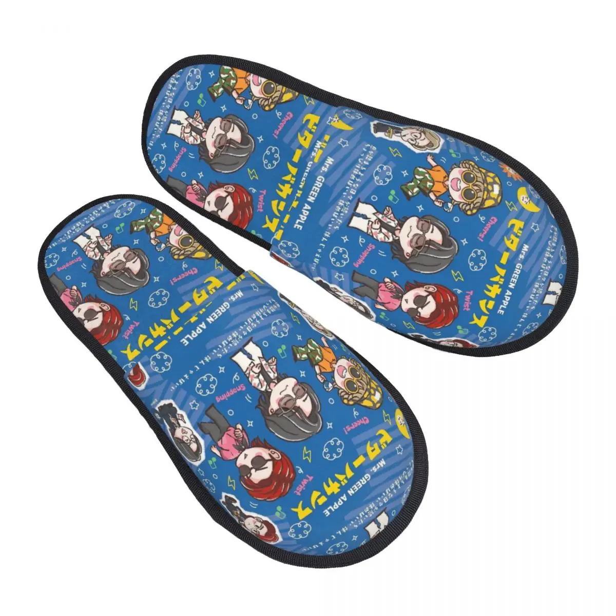 

Custom Mrs GREEN APPLES Rock Band Soft Memory Foam House Slippers Women Japane Pop Cozy Warm Anti-skid Sole Slipper