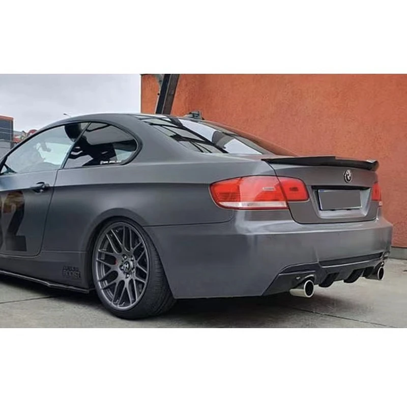 

FOR BMW 3 Series E92 Coupe&E92 M3 M4 Style Carbon fiber Rear Spoiler Trunk wing 2006-2013 FRP Glossy black Forged carbon
