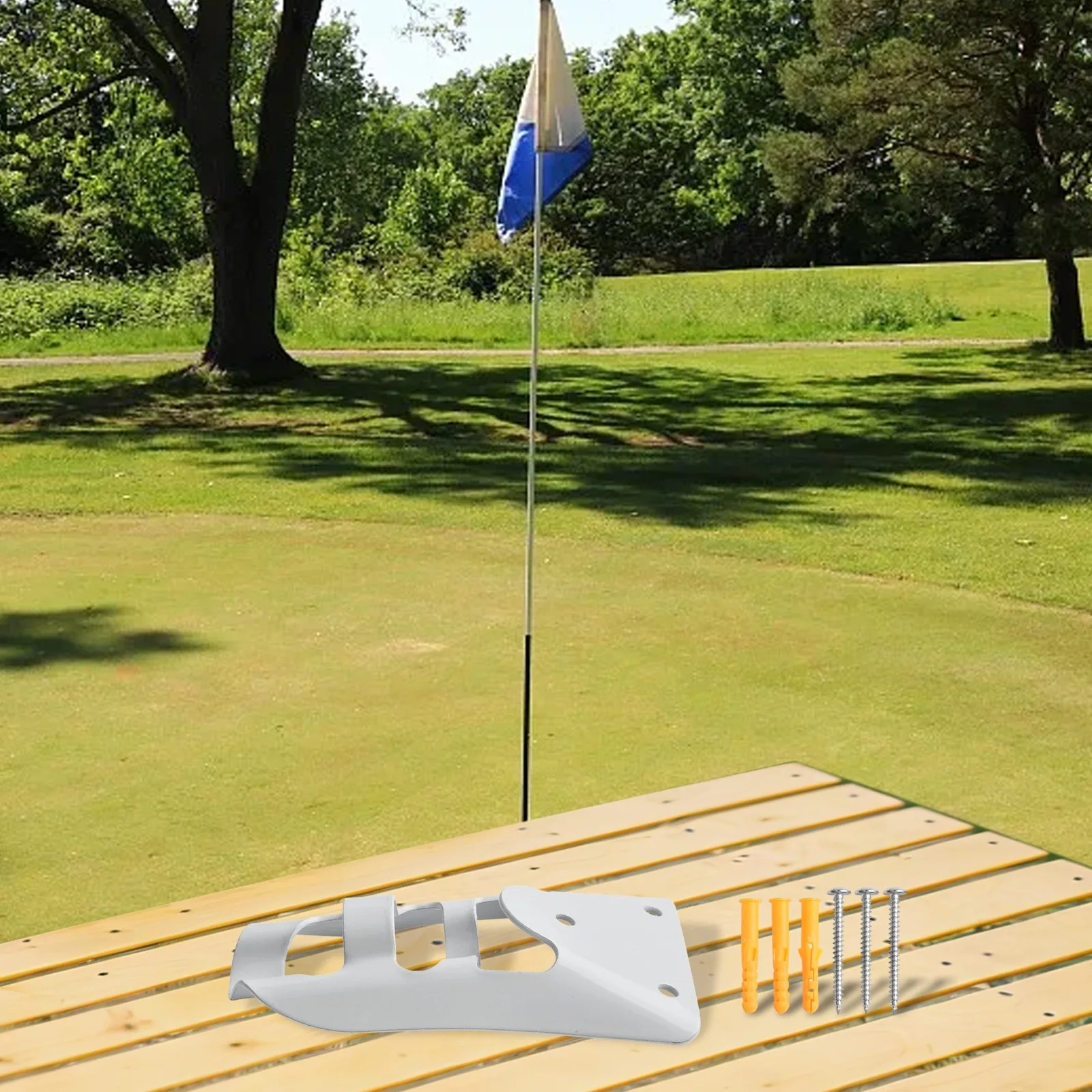 Practical Flag Pole Holder Mounting Bracket 3/4 Inch For Flagpoles Garden Decor Heavy Duty Home Decoration Iron Plate