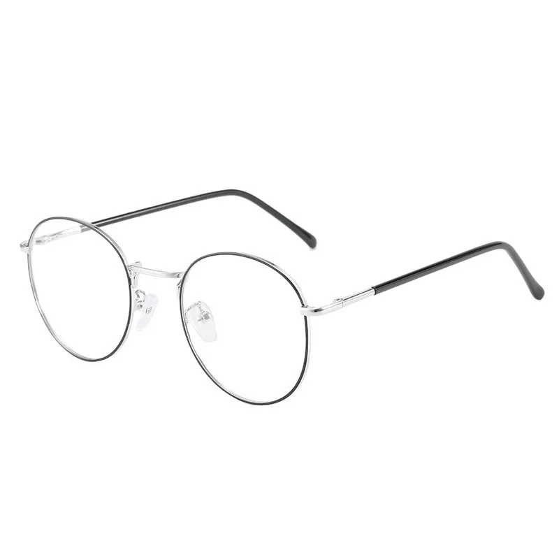 Photochrome Brille Damen Herren Outdoor Farbwechselbrille Metall ovaler Rahmen mit austauschbarer Linse Brille Studentenbrille – Detail 6