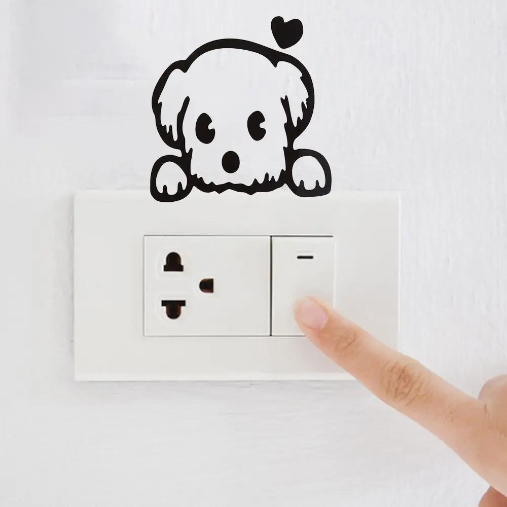 3D For Living Room Home Decor Cartoon DIY Easy to Scrub Switch Sticker Animal Wall Stickers Art Decals Sofa Background Wall