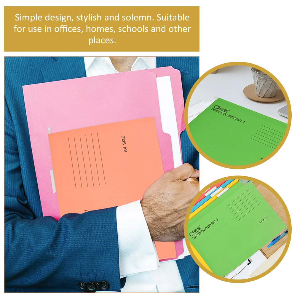 Pasta Pendurado File Folders, Frame Coupon Container, Tamanho Garantido Armário