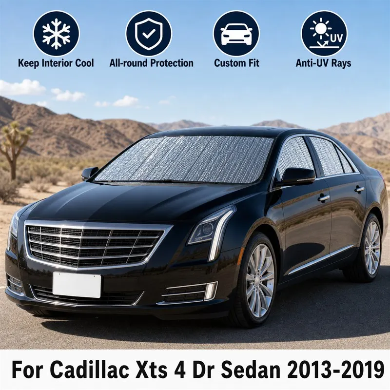 For Cadillac Xts 4 Dr Sedan 2013-2019 Full Set Car Window Sunshades UV Block Privacy Heat Insulated Foldable Car Curtain