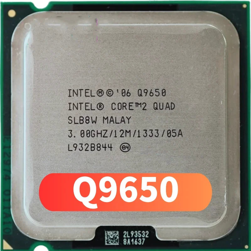 Processeur Intel Core 2 façades Q9650, 3.0GHz, 12 Mo de cache, FSB 1333, processeur de bureau LGA 775