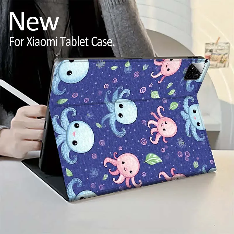 Marine Animal Design Tablet Case For Xiaomi Redmi Mi Pad 5 6 6s 7 SE Pro Max Ultra 12.4 12.5 14 inch