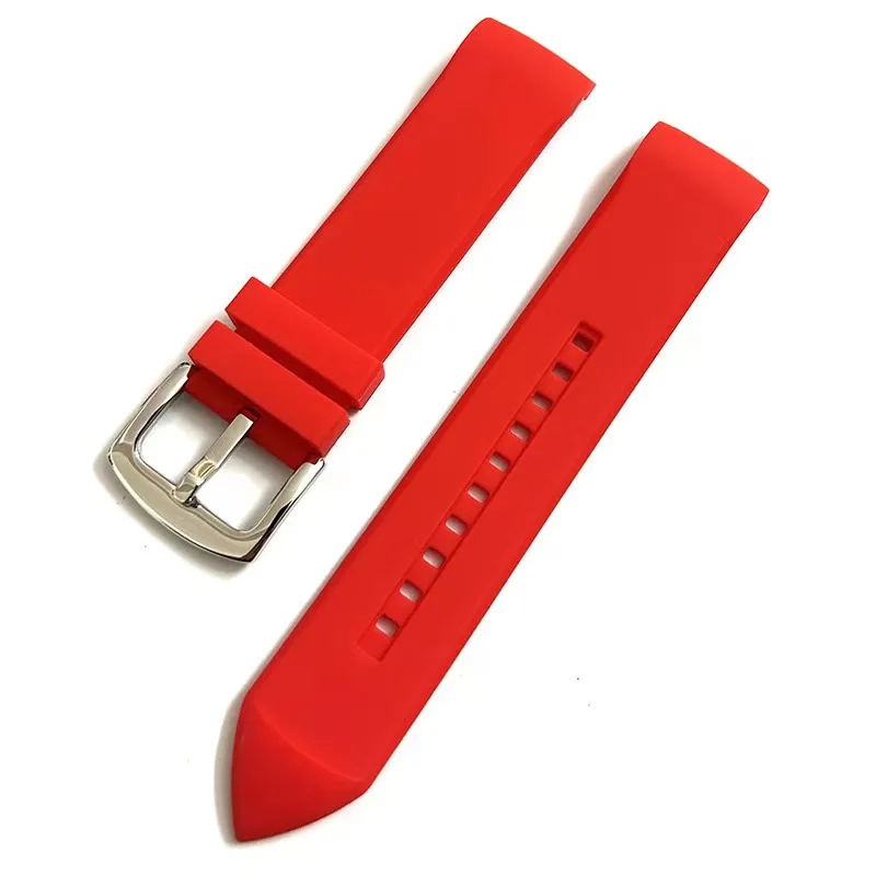 Natural high quality rubber strap for high-grade environmentally friendly silicone arc mouth 22mm watch chain