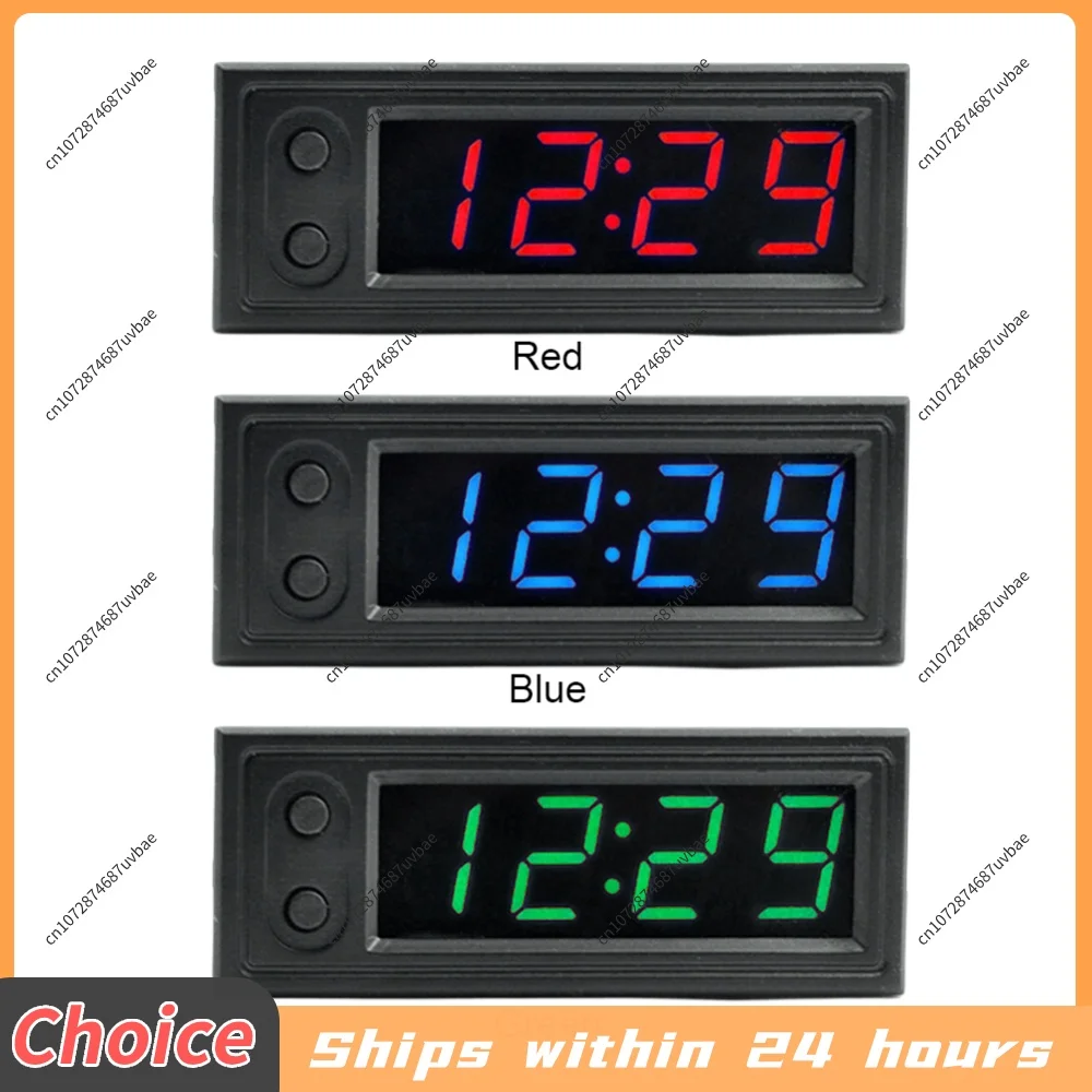 3 in 1 Car Temperature Clock LED Display Temperature Voltage Detector Luminous Electric Voltage Meter 12V Automobile Accessories