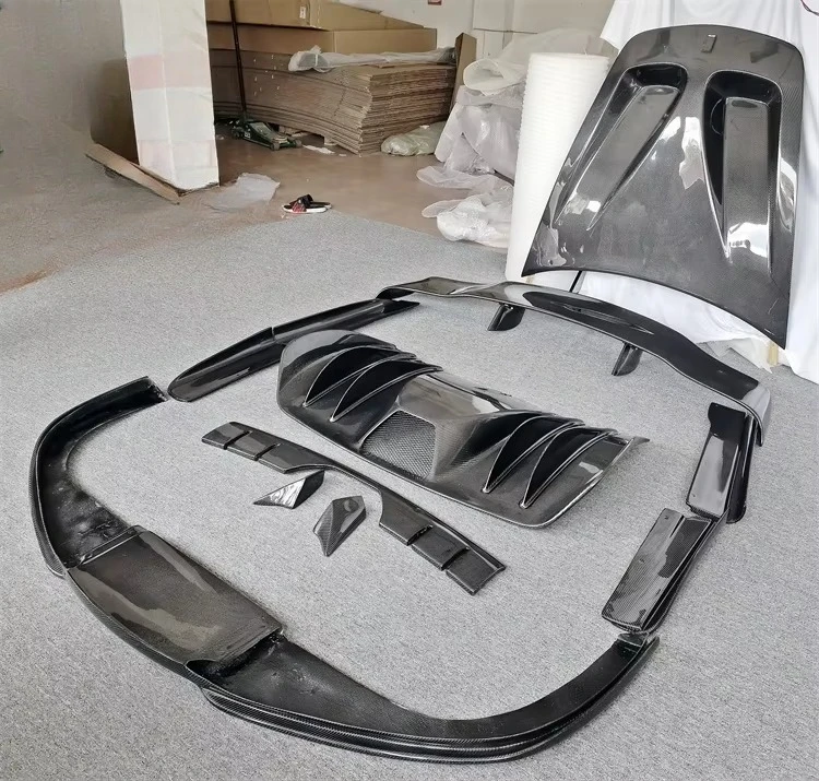 

High Quality Body Kit for Ferrari F430 Upgrade HM Style Carbon Fiber Front Lip Side Skirt Rear Diffuser Rear Spoiler P1 Hood