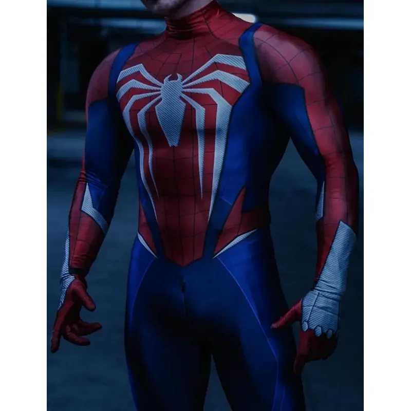 Halloween Peter Parker Spider Suit in PS5 Spider 2 supereroe Costume Cosplay completo Spiderman body Zentai Second tute