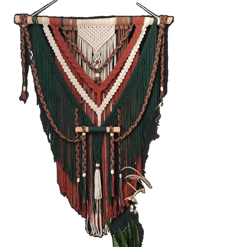 

ins hand-woven ethnic exotic style wall colored tapestries Nordic bohemian wall decoration DIY