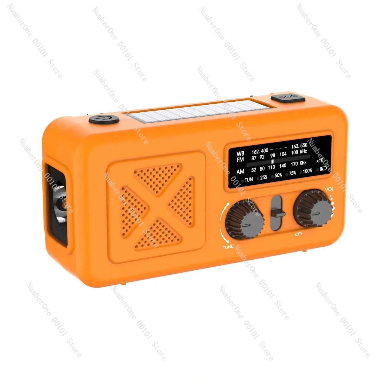 Multifunctional FMAM Solar Hand Charging Mobile Phone Emergency Radio Charging Lighting Disaster Prevention Radio