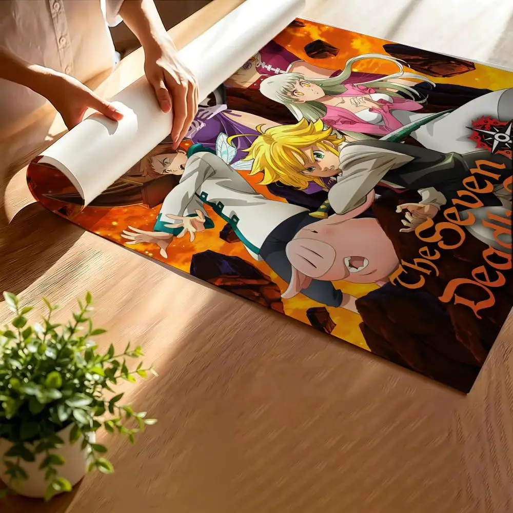 Anime T-The Seven Deadly Sins Poster High-definition  poster stickers, suitable for bedroom, living room, home decoration