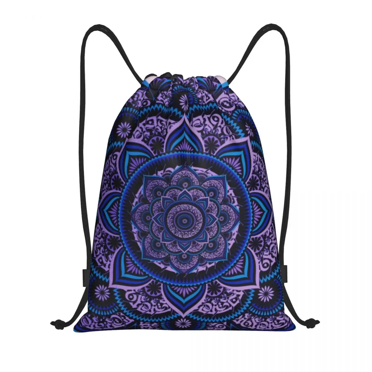 Benutzer definierte Poetik Mandala Kordel zug Tasche Frauen Männer leichte Boho Sport Gym Aufbewahrung rucksack