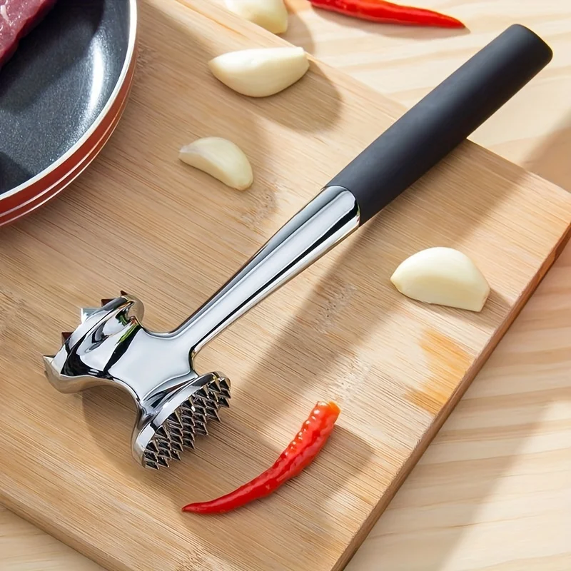 Meat-Tenderizer Hammer Kitchen Double-Sided Meat Tenderizer, Metal-Meat Hammer, Household Stainless Steel Rolled Meat Steak Meat