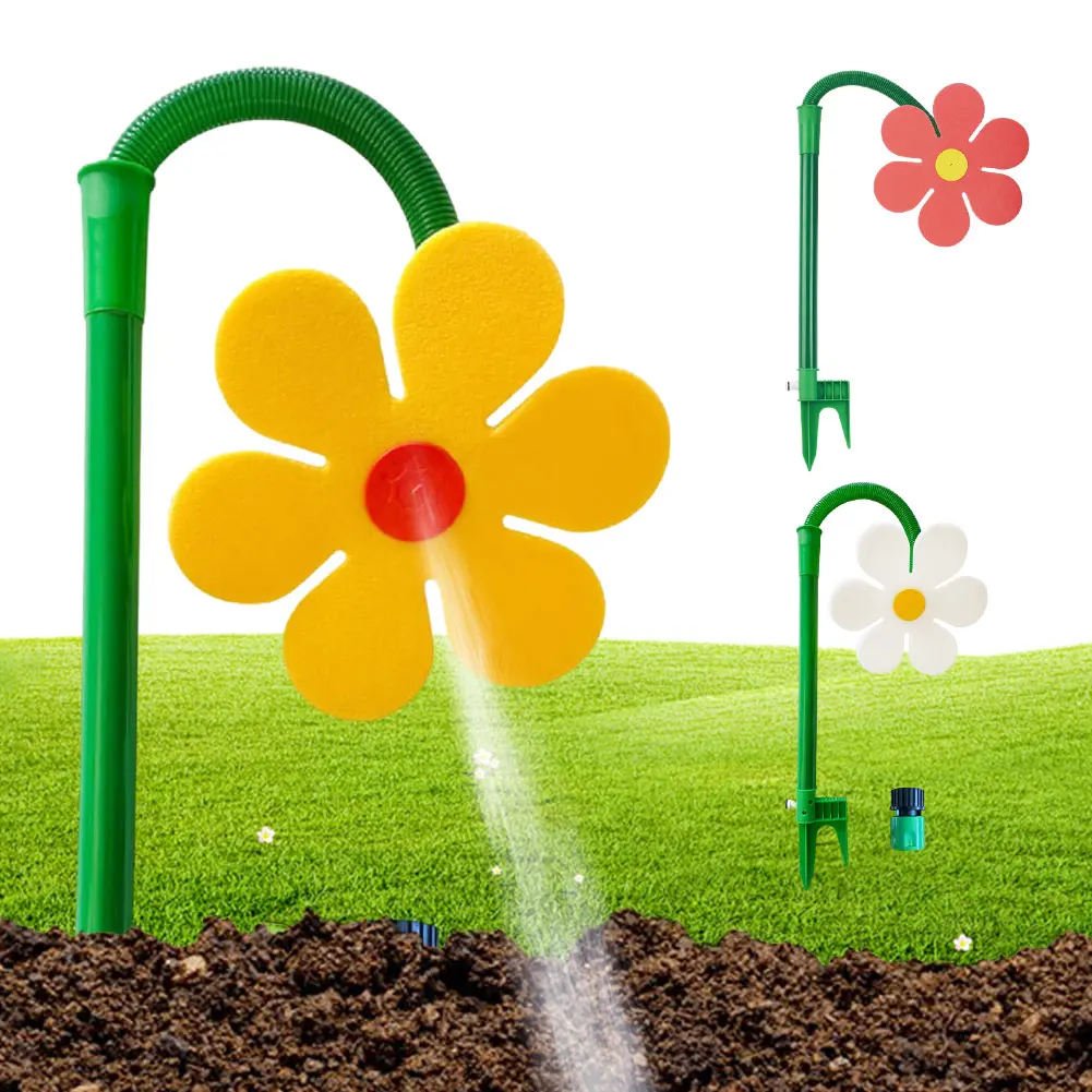 Crazy Daisy Sprinkler 360 Rotating Dancing Flower Water Sprinkler Fun Irrigation Tool for Kids & Pets Playing