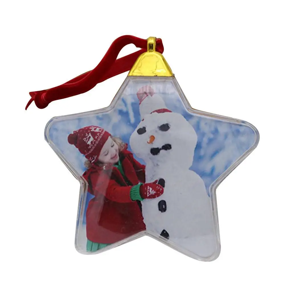 

Creative DIY Home Decor with Hanging String Creative Shape Photo Frame Christmas Tree Ornaments Transparent Ball New Year Gifts