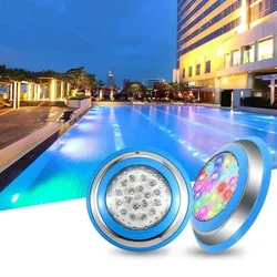 Oświetlenie do basenu Led Ip68 ze stali nierdzewnej 6W 9W 24W 36w 54W niebieskie lampy wodoodporne podwodne lampy lampy AC12V RGB Piscina