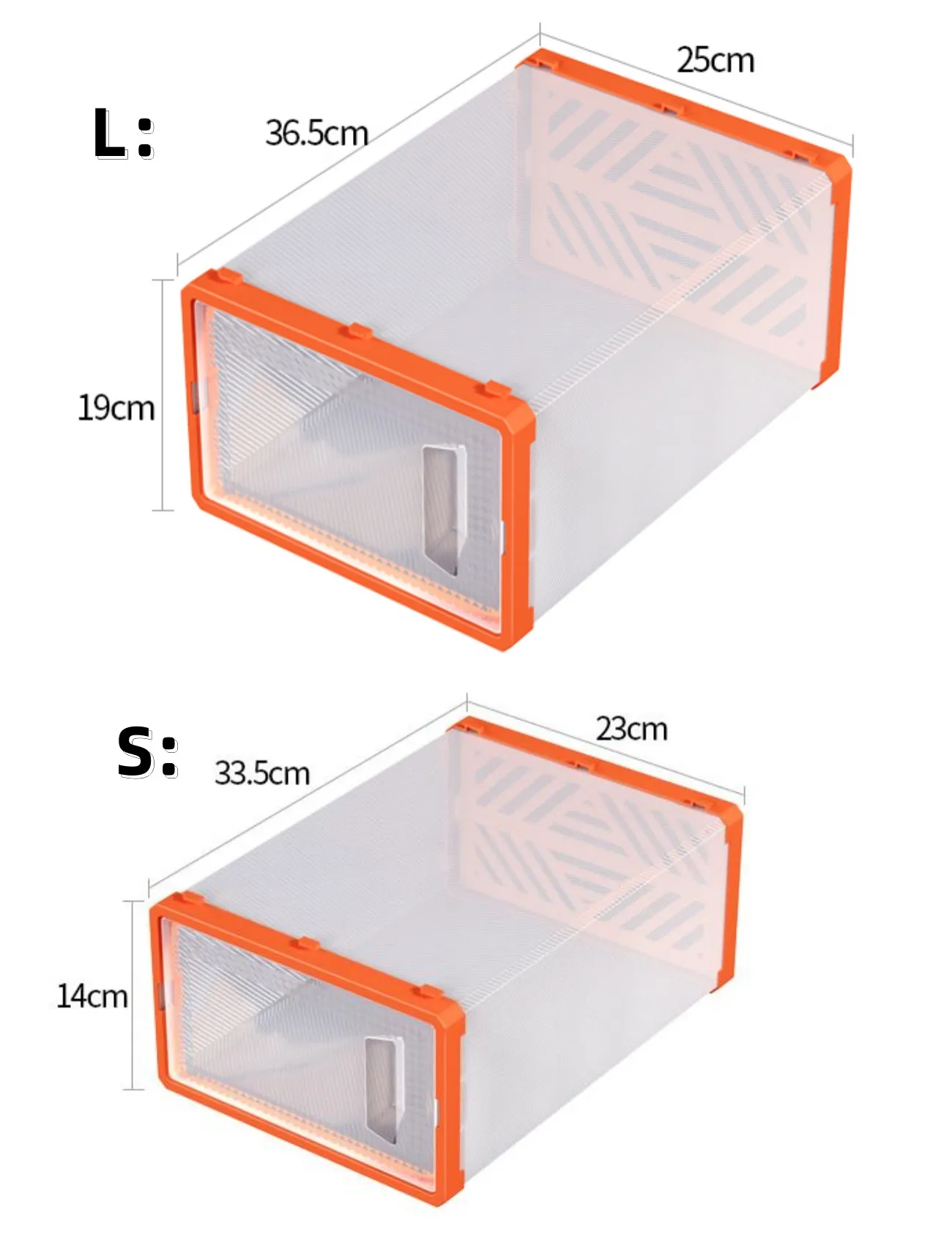 1PC Transparent Shoe Box Thickened Plastic Case Stackable Shoes Organizer Fold Dustproof Shoe Box Storage Shoes Drawer