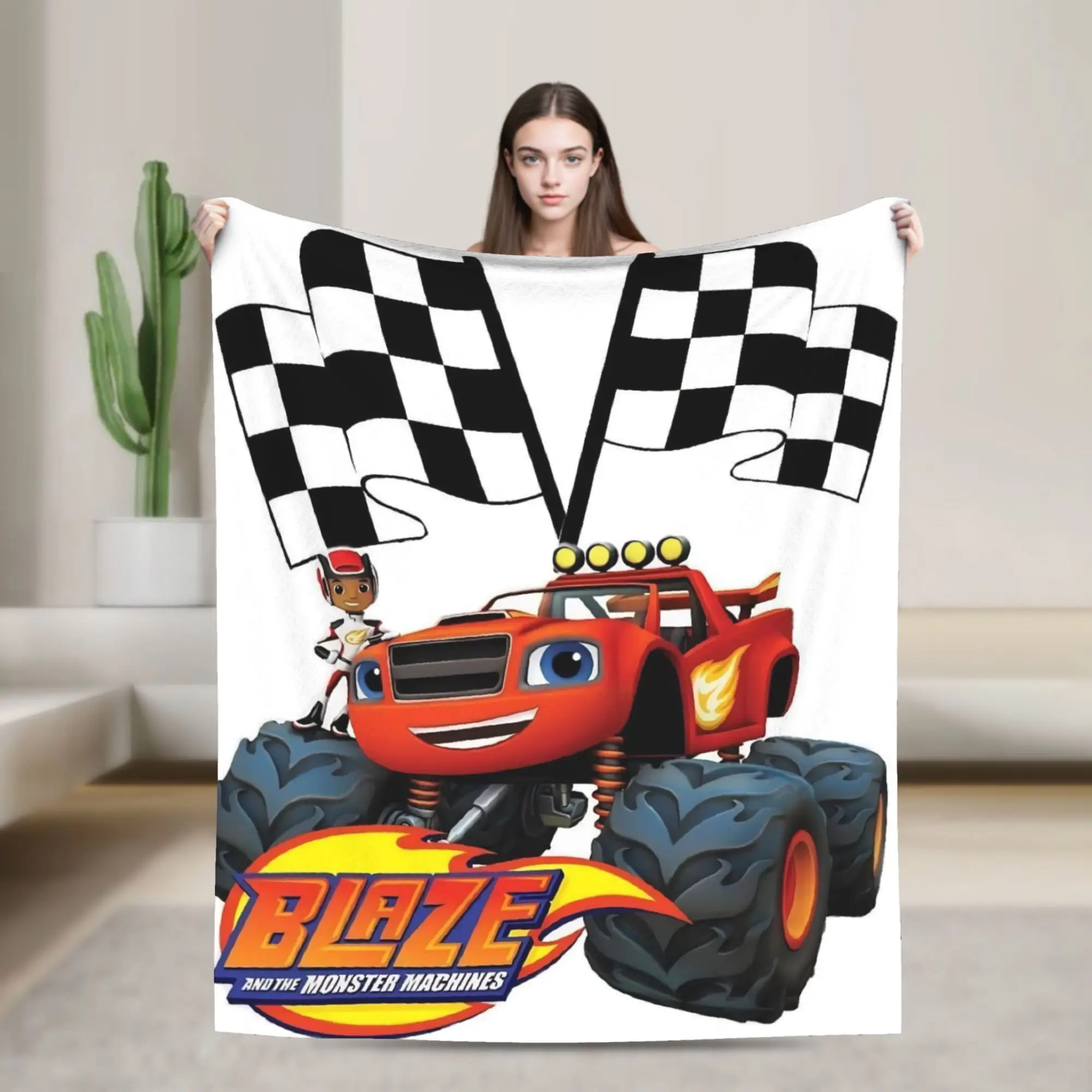 Blaze and the Monster Machines Blanket Super Soft Cozy  Throw Blankets for Sofa 50x60 Inches Multi-size Bedding Throws