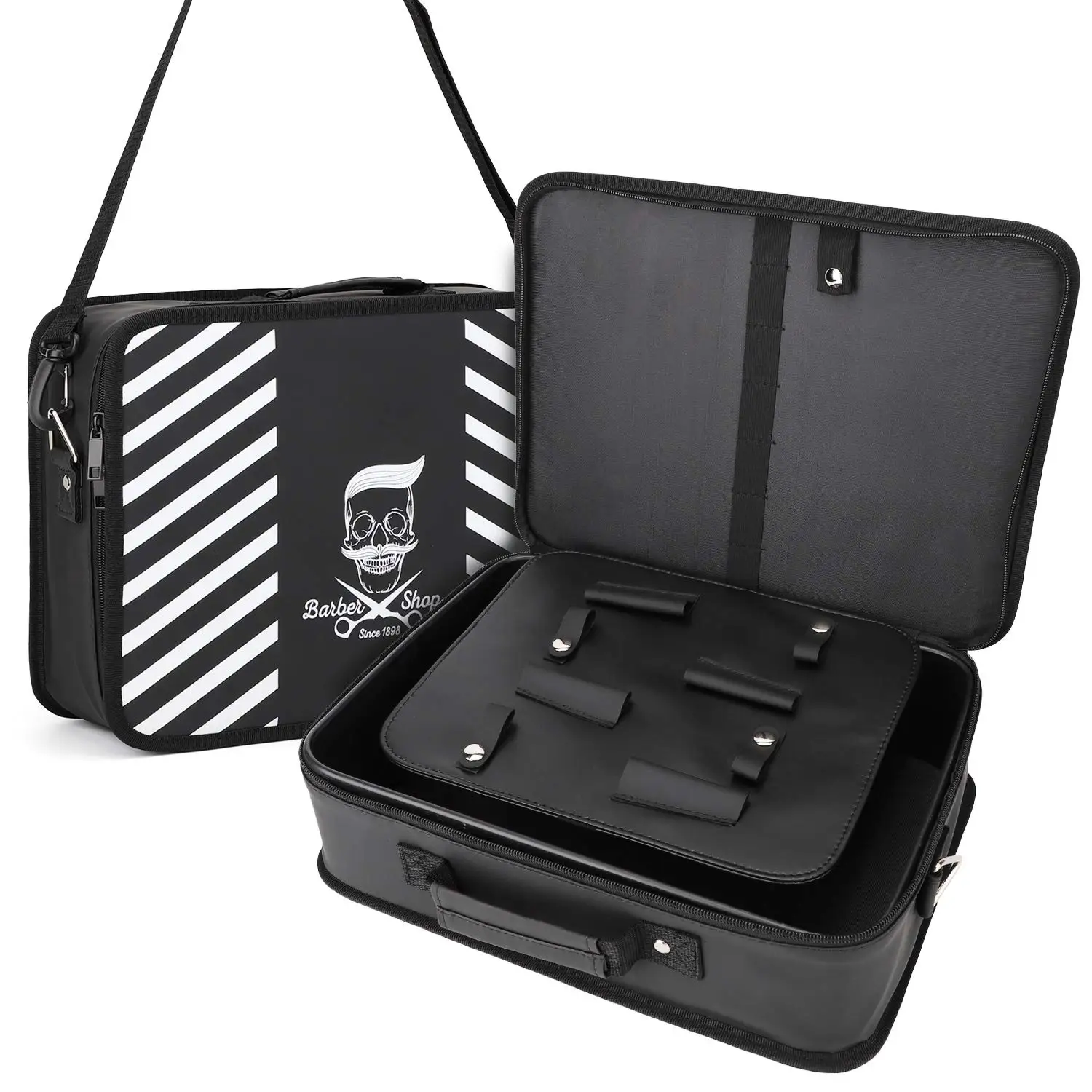 Friseur Werkzeuge Lagerung Tasche Haarschnitt Schere Koffer Multifunktions Organizer Clipper Kämme Große Kapazität Fall Styling Werkzeuge – Detail 23