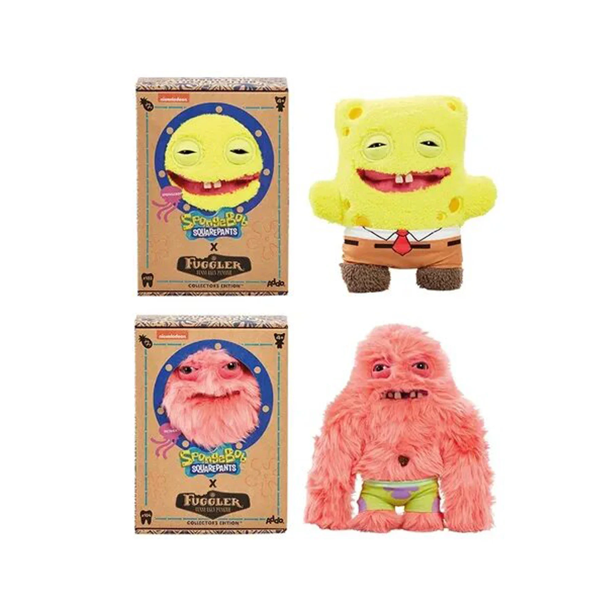 

Original Fuggler Plush Toys 22cm Ugly Monster Spongebob Squarepants Patrick Cute Tooth Monster Fill Plush Dolls Toys Gifts 22CM