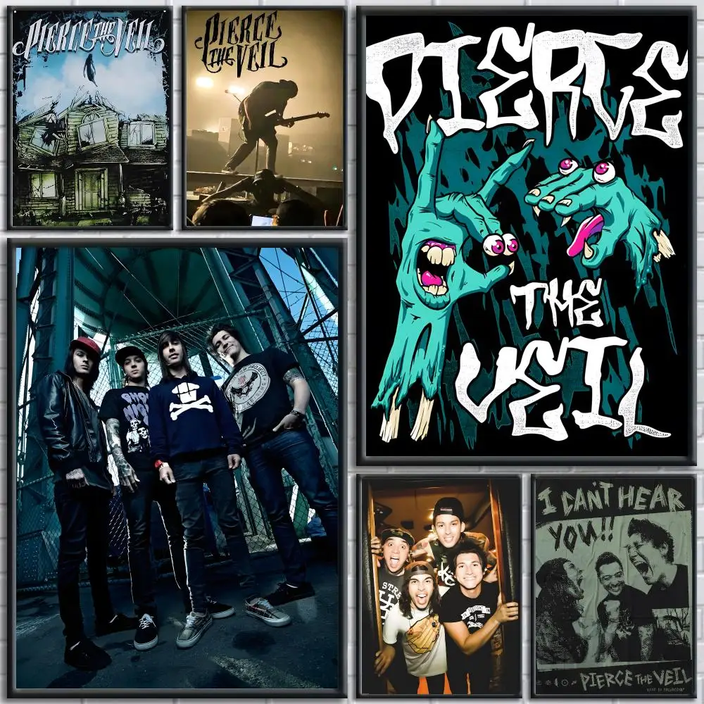 Pierce The Veil Band Poster Painting Prints Wall Art Picture Film Room Home Bar Cafe Decor Home  Mural