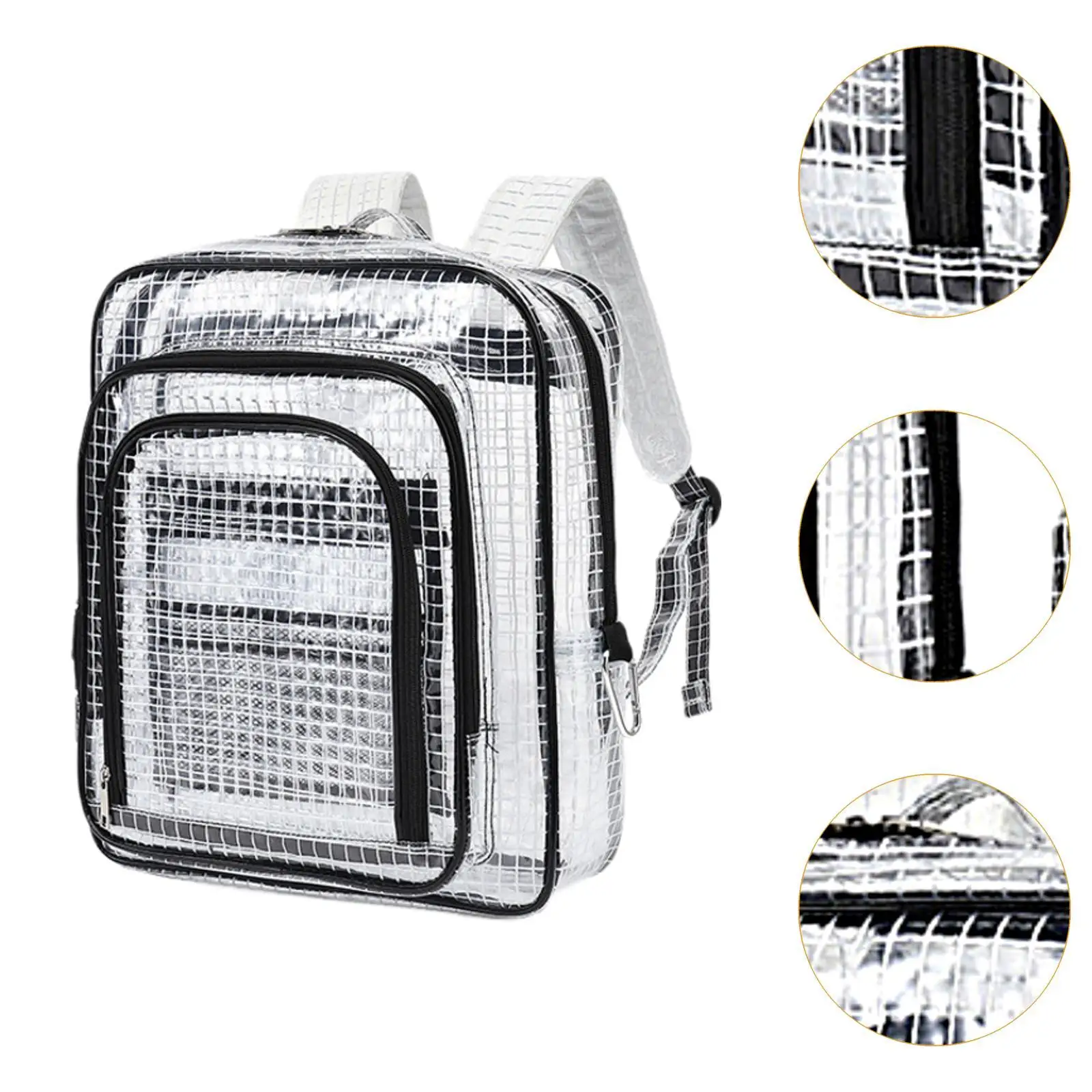 Clear Backpack Cleanroom Tool Bag Tool Pouch Portable Engineer Bag Transparent Daypack for College Sports Plumber Workplace