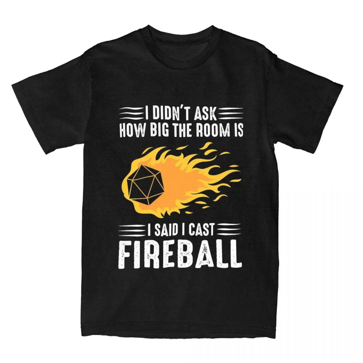 

Merchandise Fashion Cotton Short Sleeve T Shirt Tops All Seasons Men Women I Cast Fireball Wizard Sorcerer T-Shirt heavyweight