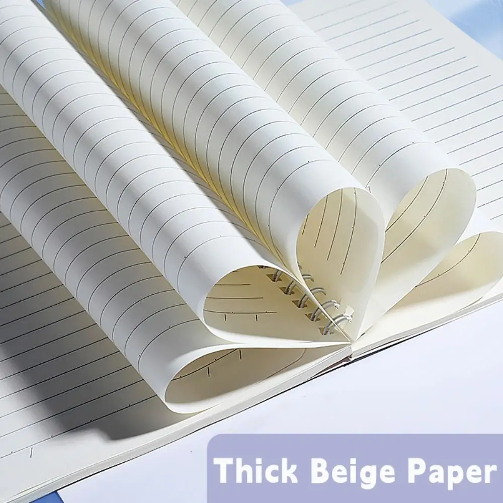High Quality A5 Spiral Notebooks Perforated Pages Color Notepad Horizontal Line Inner Pages Diary Book Gift