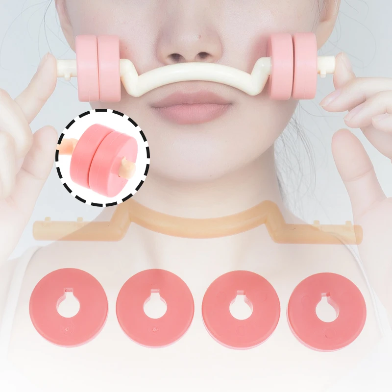 1SET Face Mouth Exerciser Barbell Design Face Trainer Tool Breathing Device Lift V Face Skin Tightening Face Breathing Exerciser