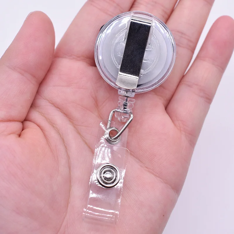 Cute Panda Pig Silicone Retractable Badge Reel Nurse Student Exhibition ID Name Card Chest Clip