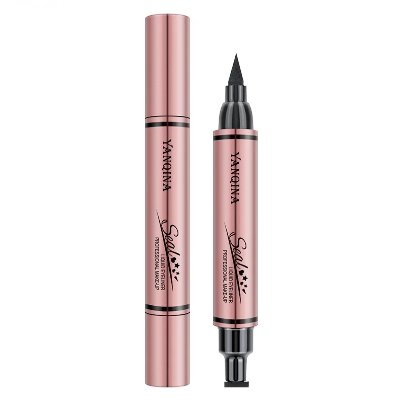 2 in1Double głowy wodoodporny Eyeliner w płynie księżyc gwiazda w kształcie serca tatuaż pieczęć szybkie do wyschnięcia Eyeliner ołówek przybory do makijażu 1pc